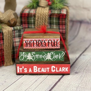 Christmas Vacation Stacker Blocks | Clark Griswold | Christmas Vacation Quotes | Christmas Vacation Signs