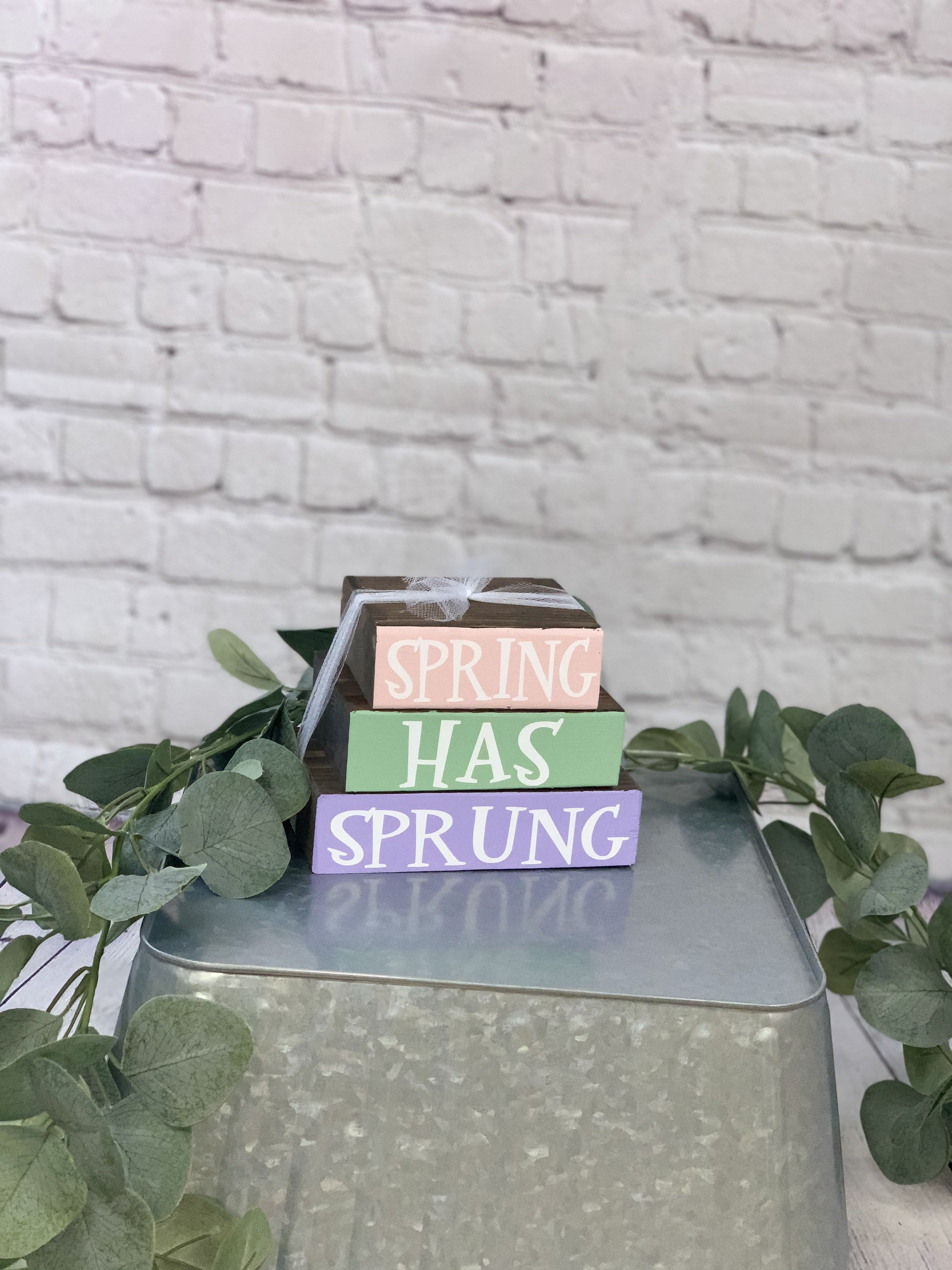 Spring Block Decor Easter Spring Reversible Stacker Blocks | Spring Decor | Easter Decor ...