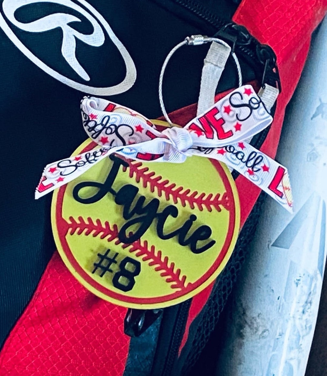 Personalized Softball Bag Tag Softball Mom Softball Player Gift