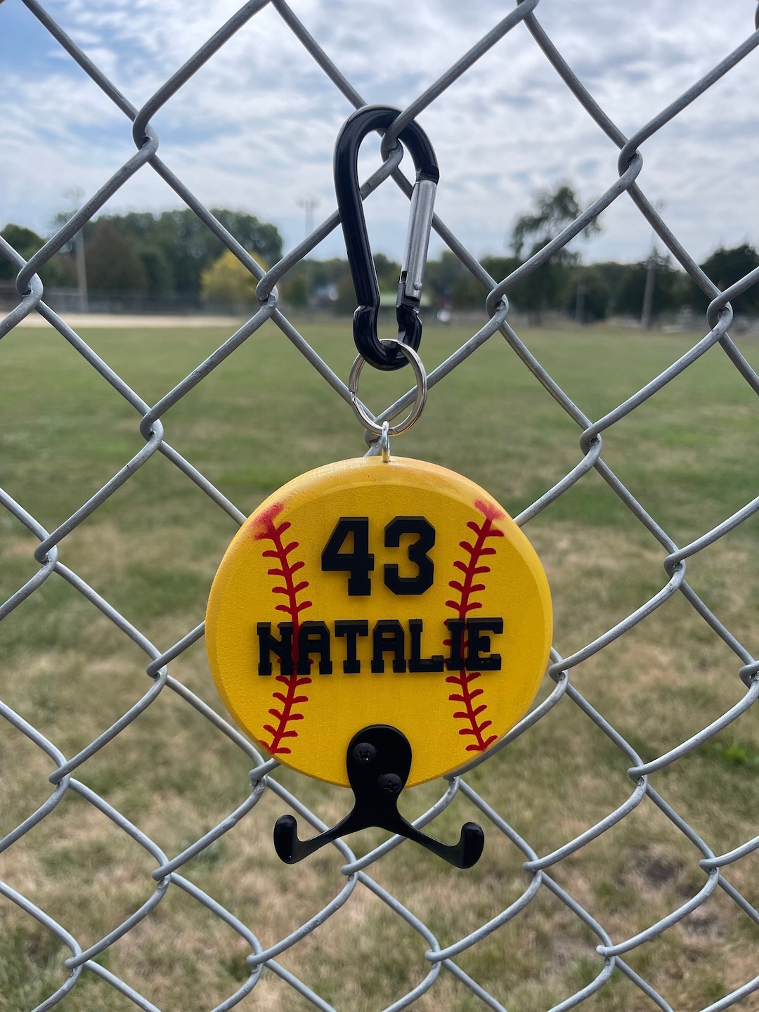 Personalized Softball Helmet Holder Softball Hemet Hook Softball Player