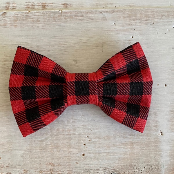 Plaid Dog Bow Ties Etsy