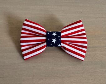 Stars and Stripes Dog Bow Tie