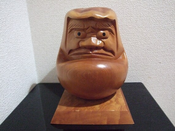 wooden daruma doll