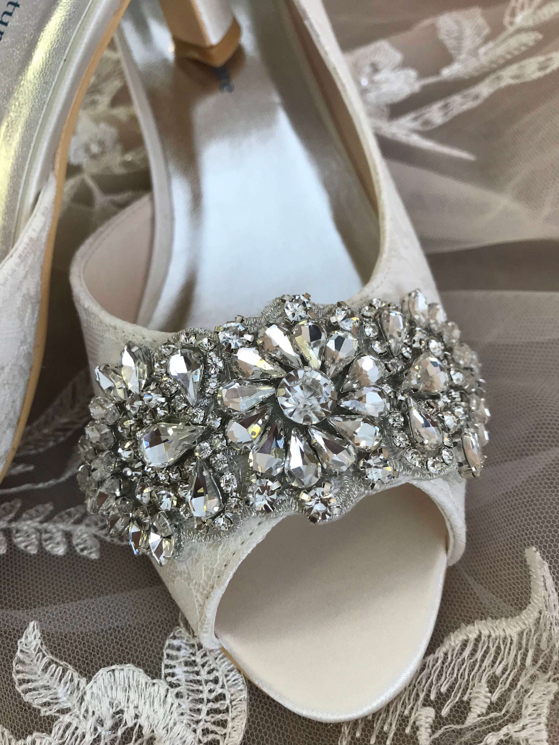 low heel bridal shoes ivory