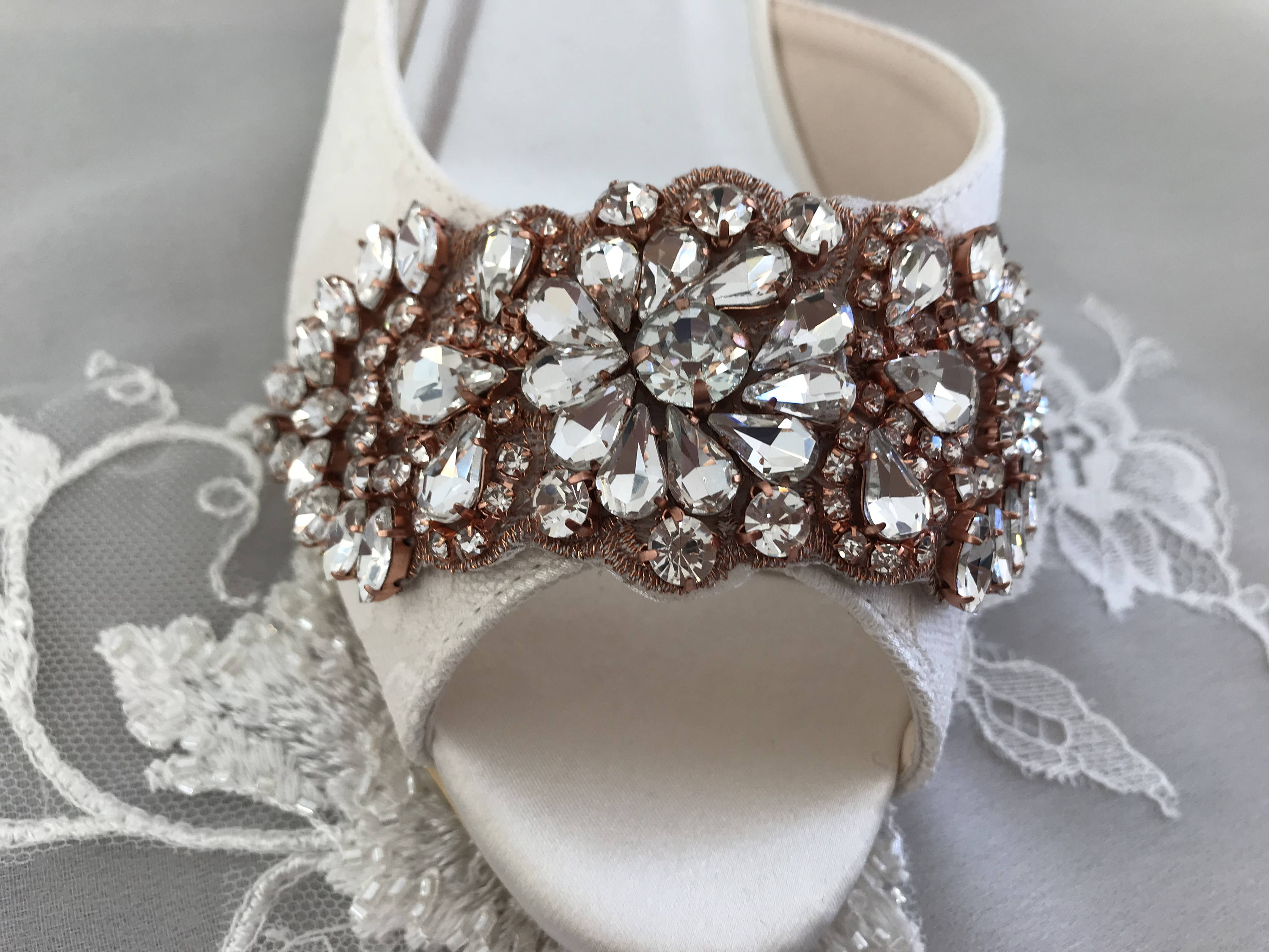 low heel bridal shoes ivory