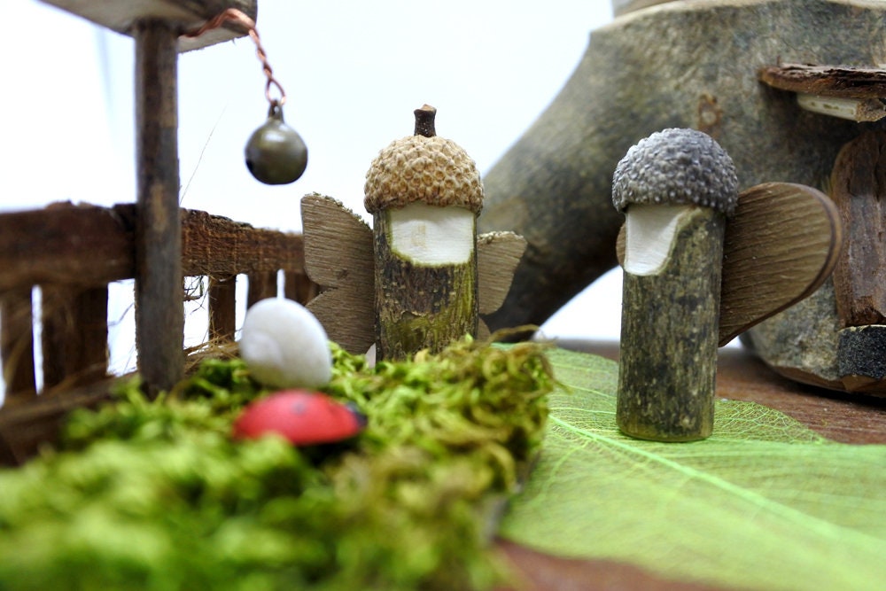 Fairy, Tree House, fairy's garden, wooden toy, Montessori, Waldorf, Zoe & Chloe’s World