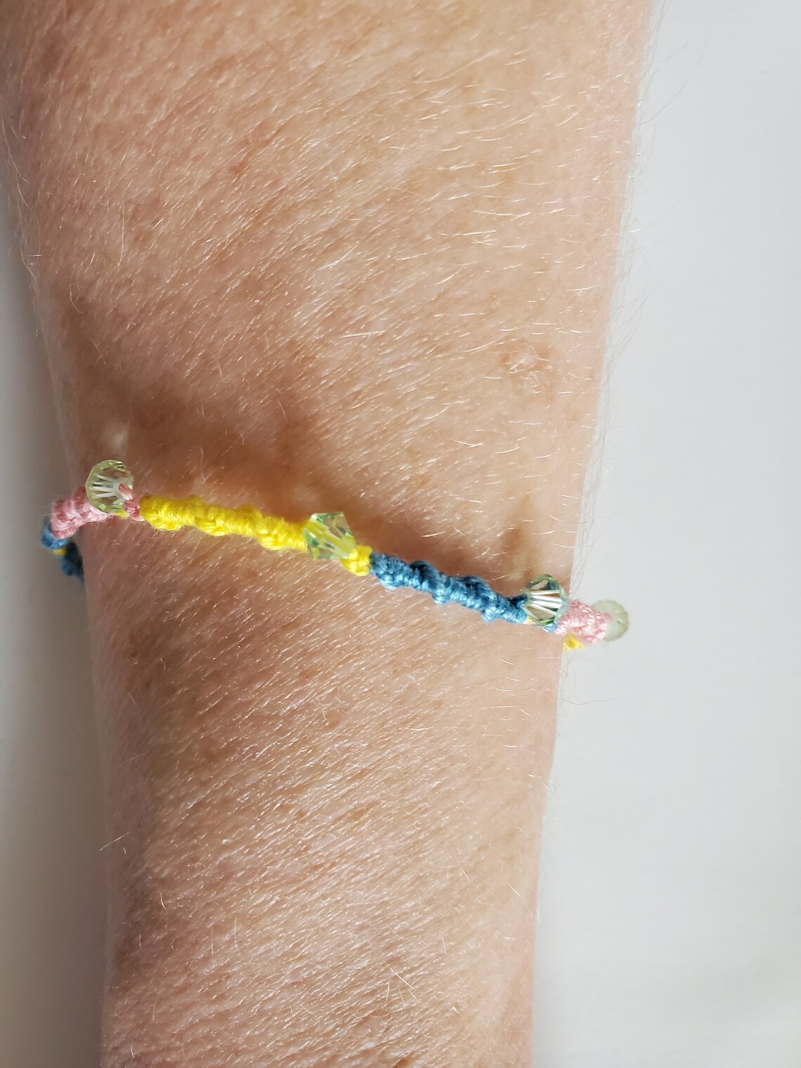 Braided Crystal Friendship Bracelet with Toggle Clasp Etsy