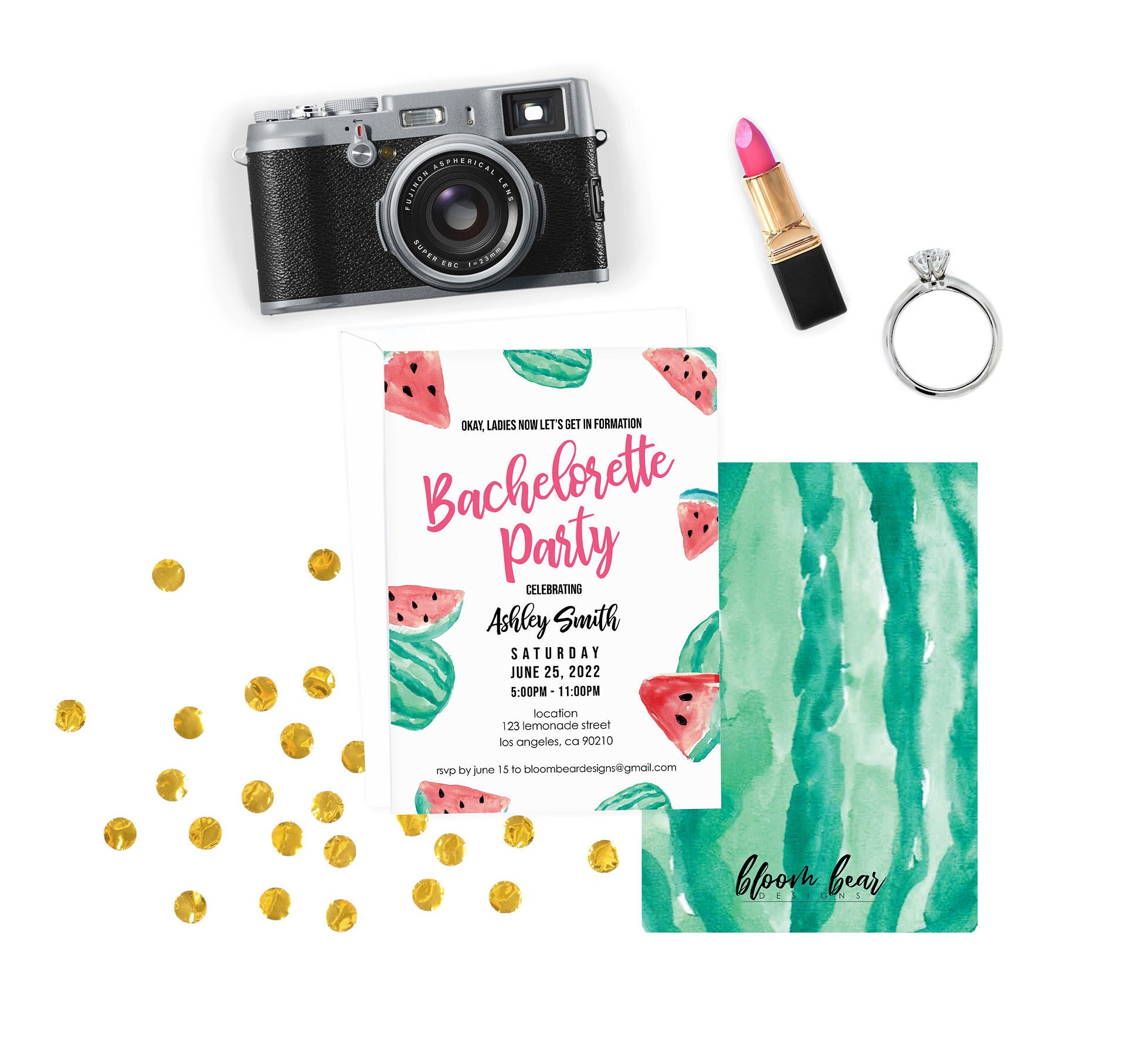 Watermelon Theme Bachelorette Party Invitation, Beyonce Theme ...