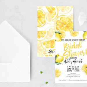 Lemonade Theme Bachelorette Party or Bridal Shower Invitation, Beyonce Theme, Printable, Customizable