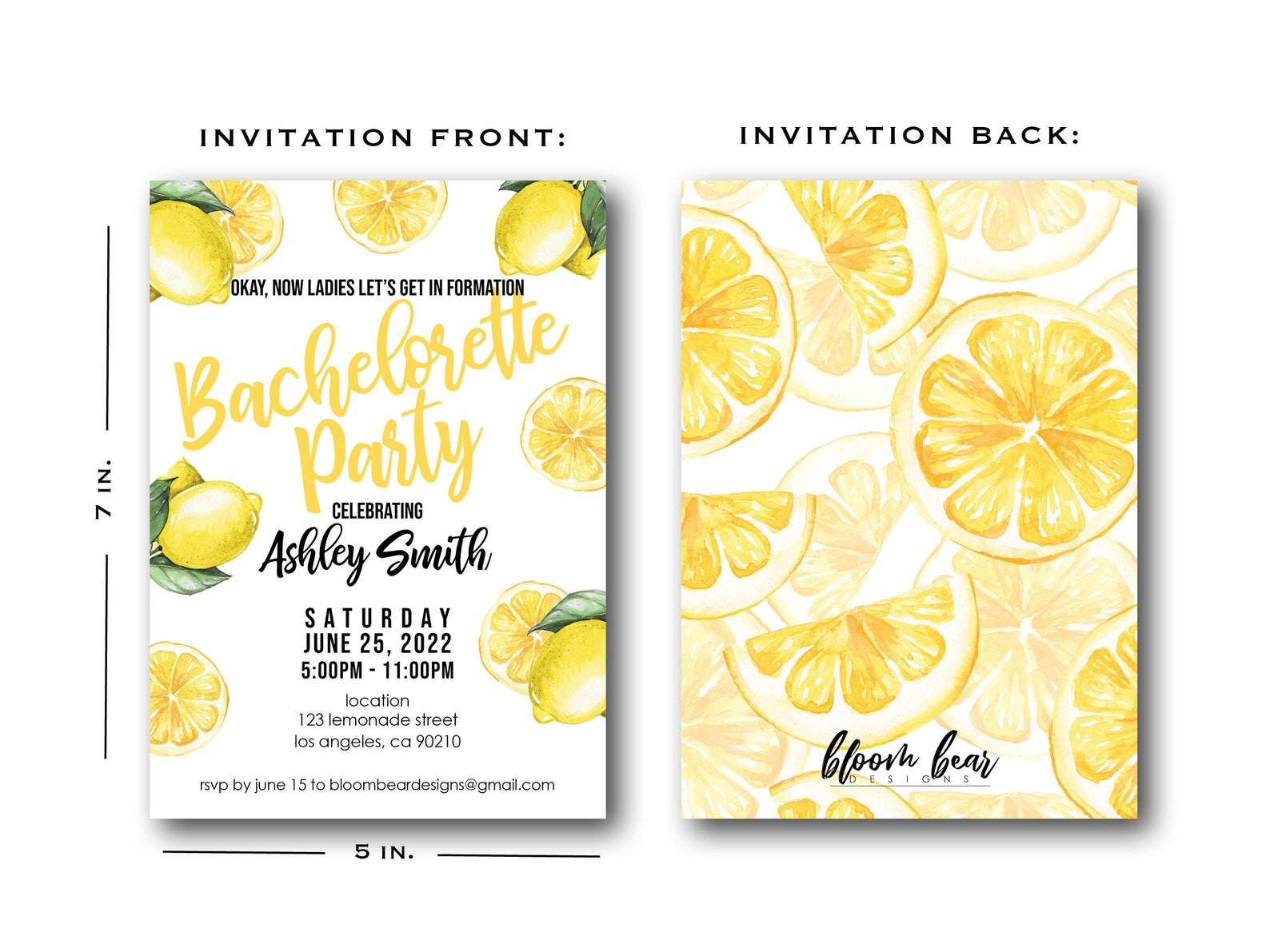 Lemonade Theme Baby Shower Invitation, Beyonce Theme, Printable ...