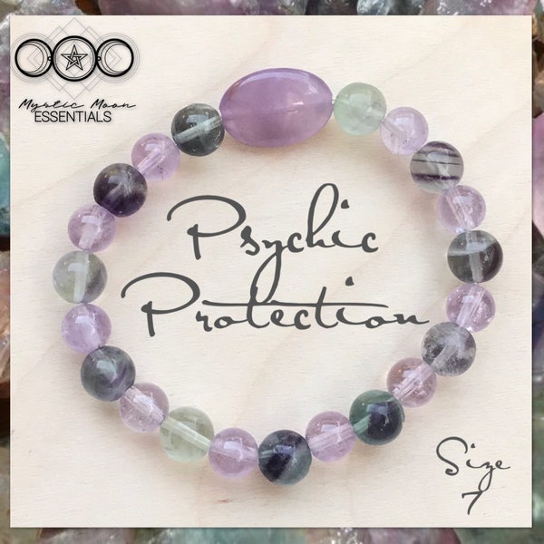 Psychic Protection crystal healing bracelet