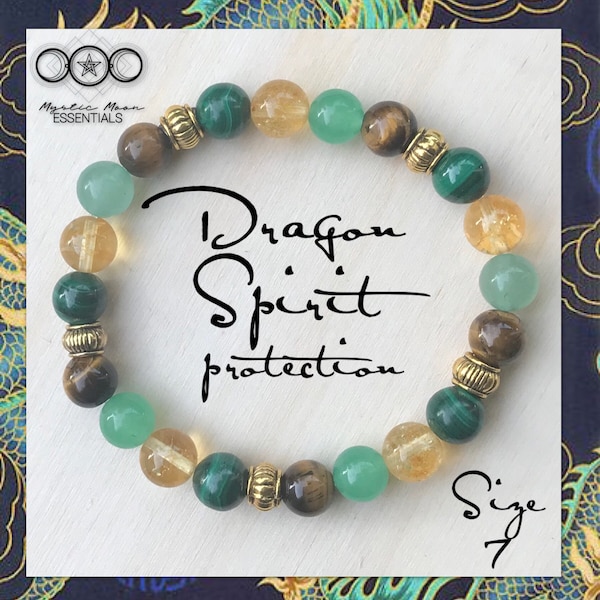 Dragon Spirit Protection crystal healing bracelet