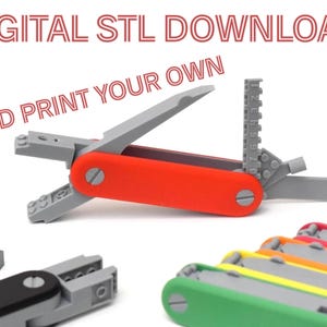 Digital STL Files: 3D Print Your Own - Brick Army Knife Multi-tool (LEGO compatible)
