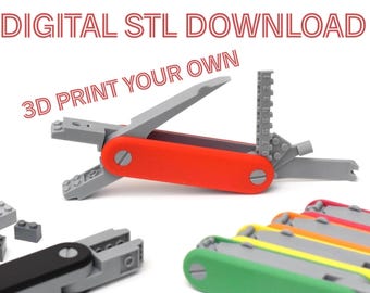 Digital STL Files: 3D Print Your Own - Brick Army Knife Multi-tool (LEGO compatible)