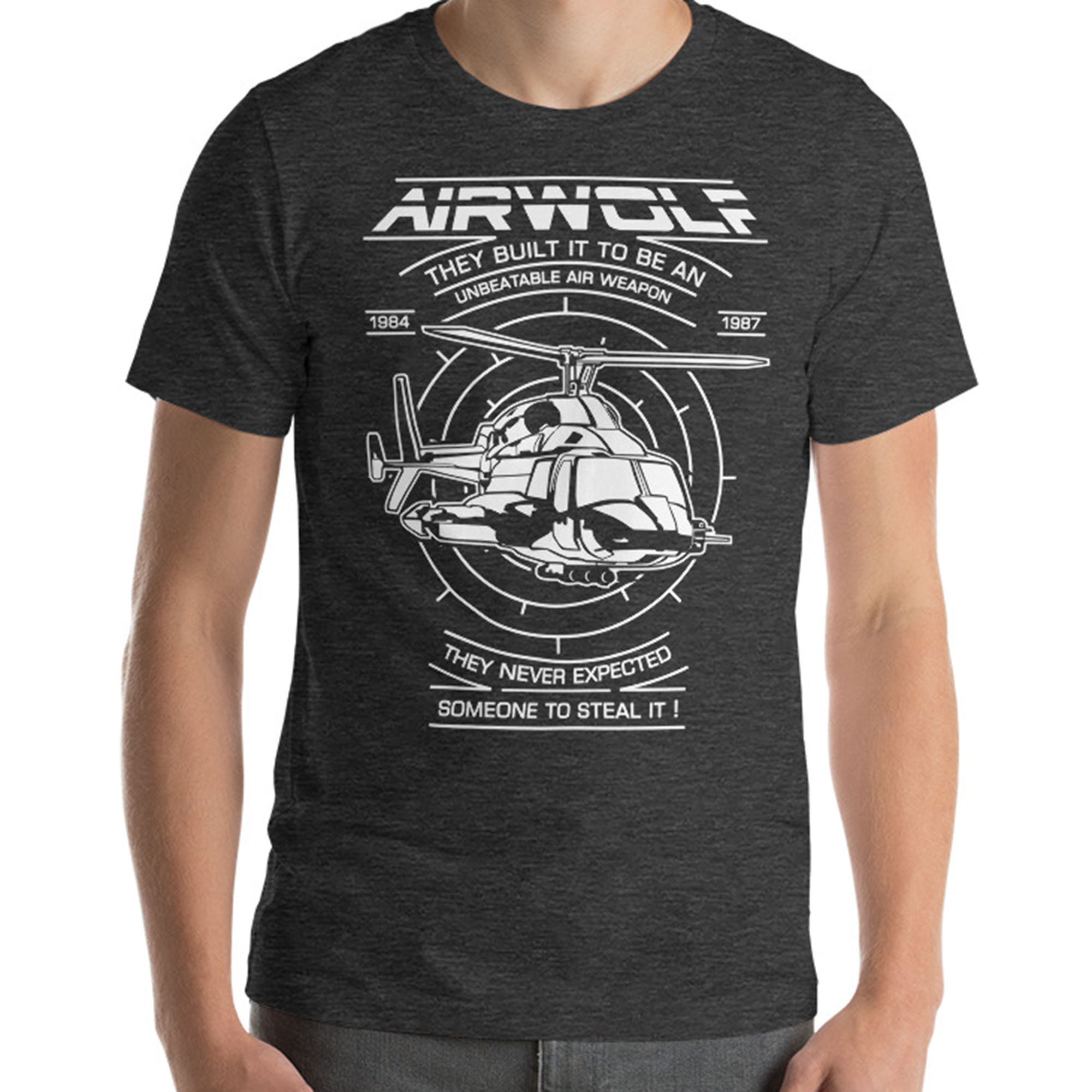Airwolf Helicopter Retro Eighties TV Show Womens Mens Graphic Tshirts ...