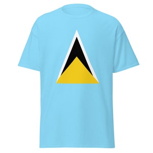 St Lucia Caribbean Saint Lucian Flag Mens Tshirt