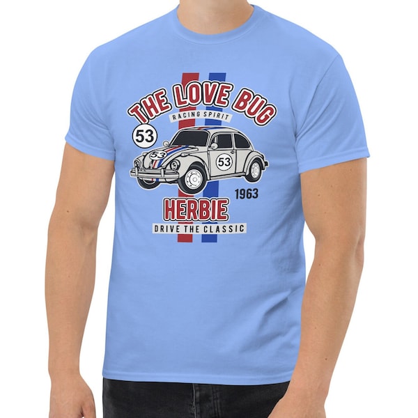 Herbie Love Bug Mens Graphic T-shirts 80s 90s Pop Culture Retro Cinema Movies Cars TV Shows Films Superheroes Sci-fi Space Gift