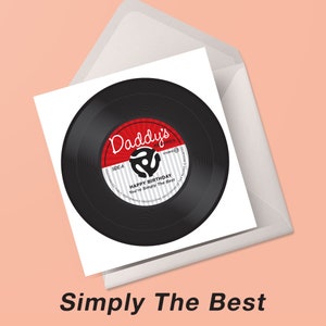 Musique pour les amateurs de disques vinyles, collectionneur de disques, carte de fête des pères, cadeau rétro amusant pour les papas