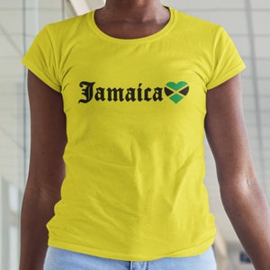 Jamaica Jamaican Flag Caribbean Carnival Womens Tshirt