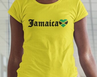 Jamaica Jamaican Flag Caribbean Carnival Womens Tshirt