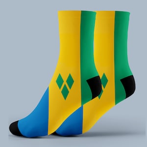 Calzini regalo unisex con bandiera di St Vincent, Caraibi, Saint Vincent e Grenadine