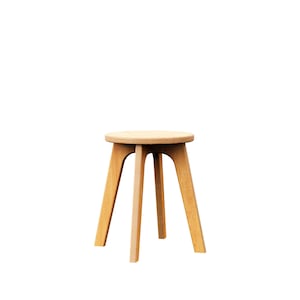 Petit tabouret en bois, table d'appoint déco scandinave Tabouret court en bois, tabouret scandinave, tabouret de plante en bois, tabouret en noyer, maison du milieu du siècle image 7