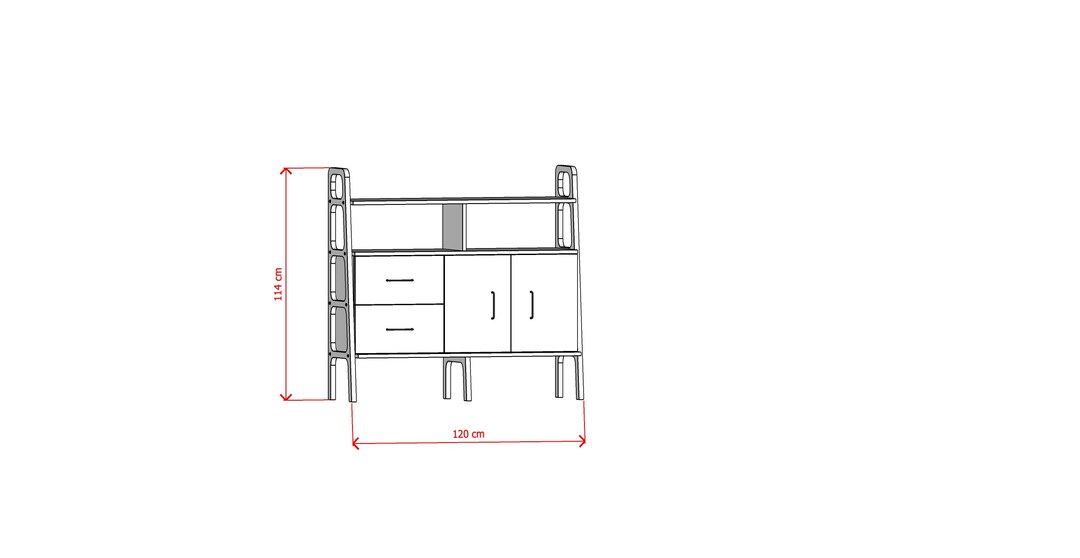 Custom Bookcase, Wide Mid Century Modern Bookcase, Walnut Bookcase