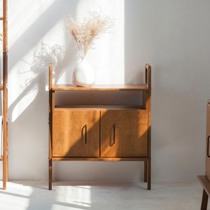 Birch Plywood Sideboard: Scandinavian Media Console Cabinet