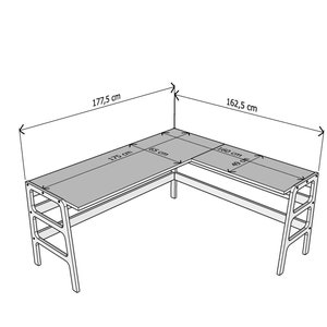 l-shaped desk, Wooden desk, Custom desk, corner desk