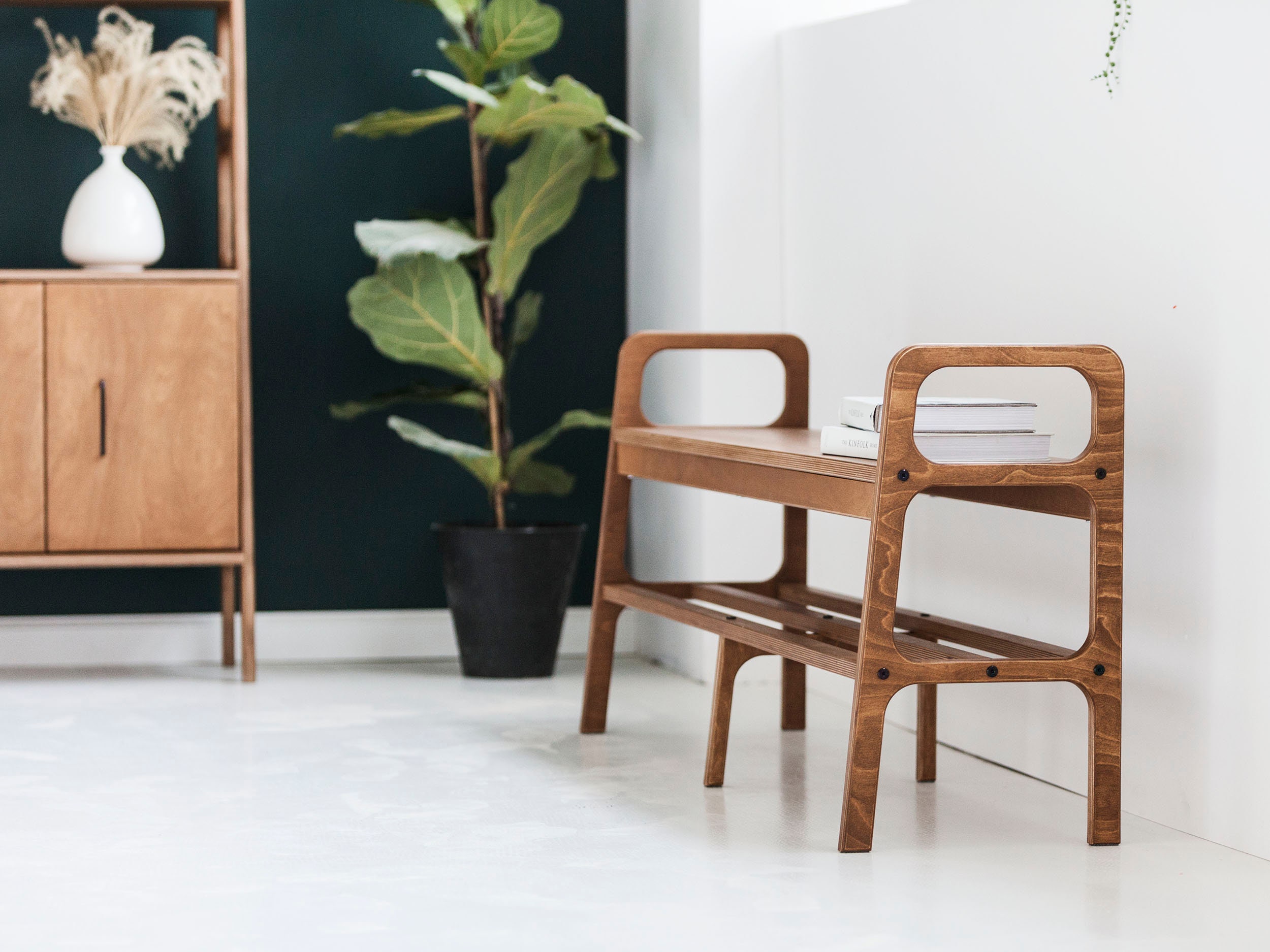 Schuhbank Holzbank Holzbank Schuhbank Mid Century Bank | Etsy