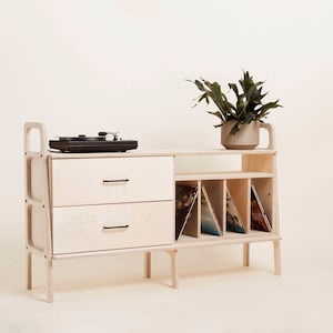 Scandinavian Mid-Century Sideboard with Drawers – Handmade Birch Plywood Sideboard – Custom Finish & Modular Storage