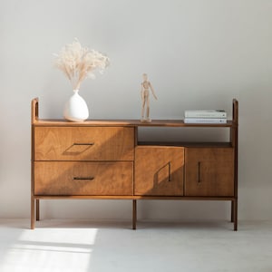 Credenza sideboard buffet, Entertainment center, Mid century sideboard, Media cabinet, walnut sideboard, TV stand