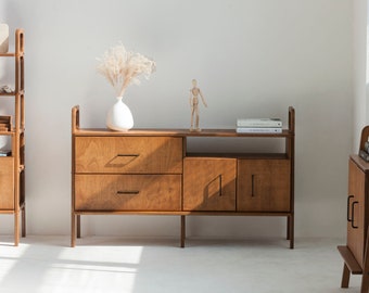 Credenza sideboard buffet, Entertainment center, Mid century sideboard, Media cabinet, walnut sideboard, TV stand