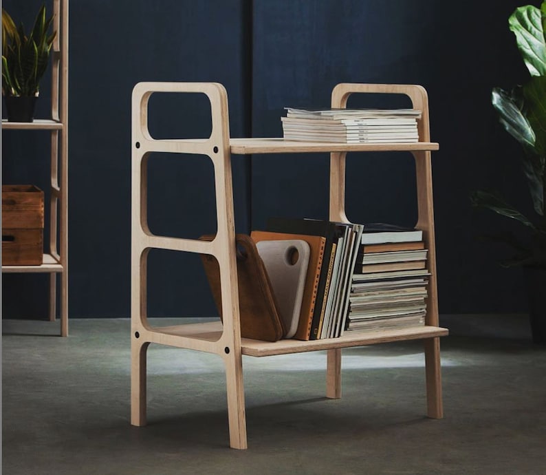 Scandinavian Bookcase Plywood Furnitures Home Office Etsy UK