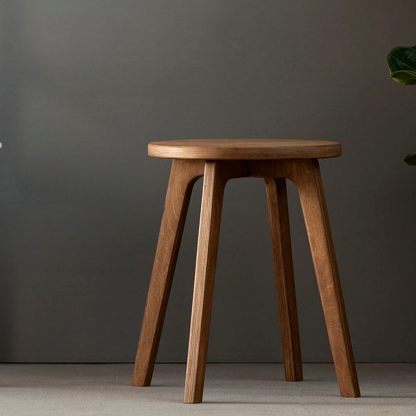 Small Wooden Stool, Scandinavian decor side table Short Wooden Stool, Scandinavian Stool, Wood Plant Stool, Walnut stool,Midcentury home