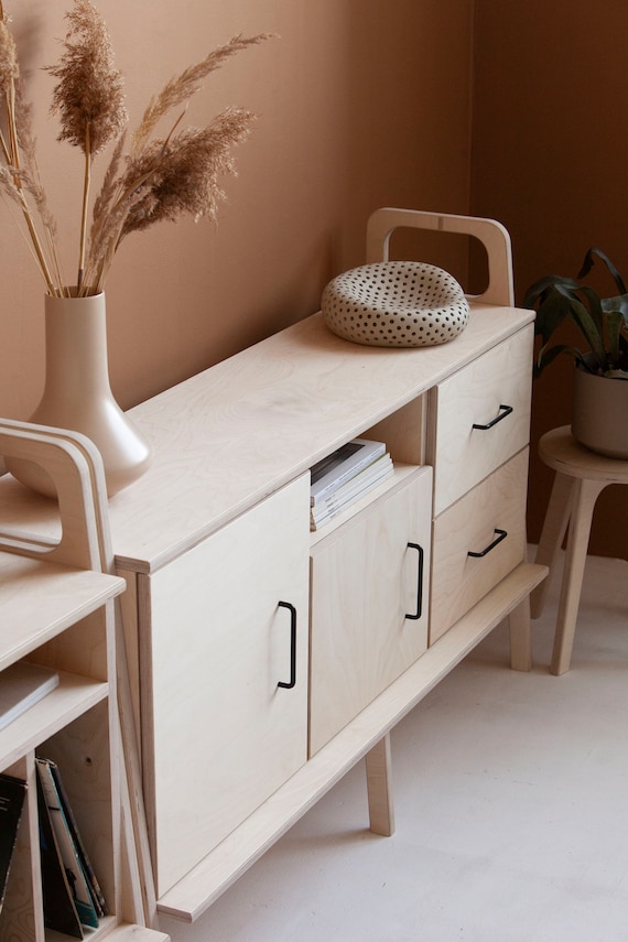 超激安 Chest Minimalist of Century Mid Furniture, Handmade Drawers, 西洋