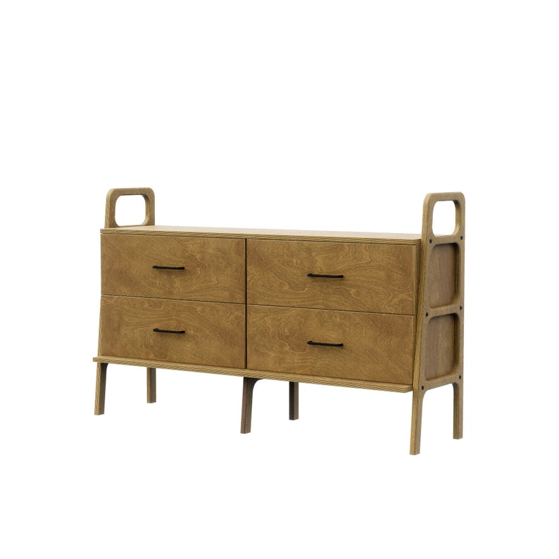 Scandinavian Chest of drawers / Wide Drawer Sideboard / Media Console / Credenza / Walnut sideboard / Customise Design / Sideboard cabinet Oak