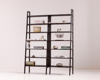Minimalist Mid Century Bookcase, Modular Shelving Unit