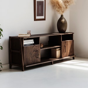 Mid Century moderne Anrichte, Sideboard Buffet, Holz Sideboard, Danish Modern Kommode, Kommode, Buffet, Medienkonsole, Hausaufbewahrung