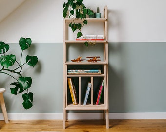 Rangement pour disques vinyles, support pour tourne-disque, bibliothèque faite main, étagères solides, bureau à domicile, étagère bibliothèque bibliothèque en bois pour enfants