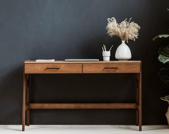 Mid Century Modern Desk for Office, Minimalist Desk for Computer, Desk, Scandinavian desk, Wooden Desk, Office desk, Custom desk