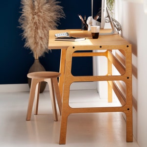 Mid century modern Desk for Office, Wooden Desk, Modern Scandinavian Desk Wooden, Minimalist Desk for Computer, Custom desk, Computer desk