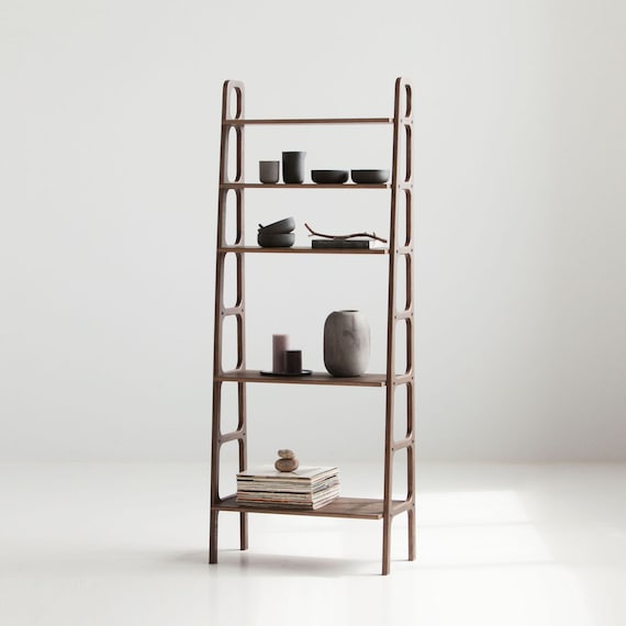 Mid Century Modern Bookshelf Minimalist Bookshelf Custom