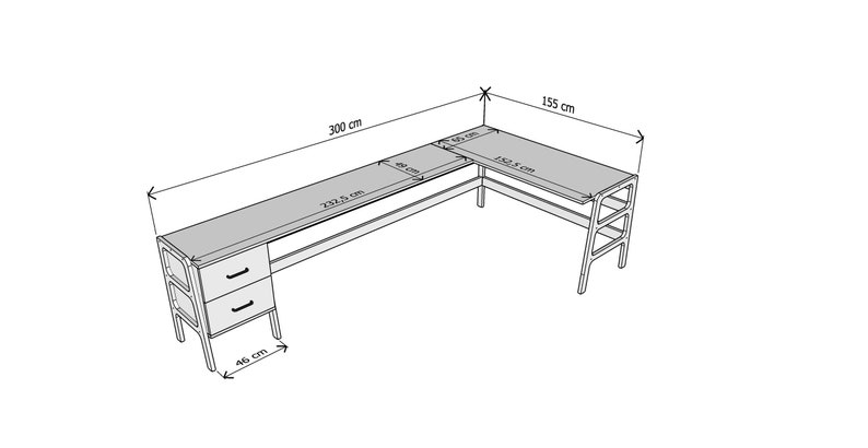 Corner desk, L shaped desk, Computer desk, Mid century modern desk, Writing desk, Walnut desk, l-shaped desk, Wood desk, Music desk zdjęcie 1