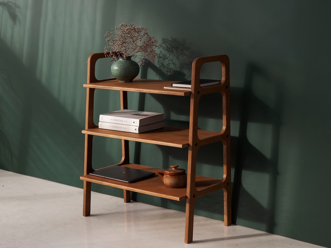 Mid Century Modern Bookcase Custom Bookcase Walnut Bookcase Home Office Etsy