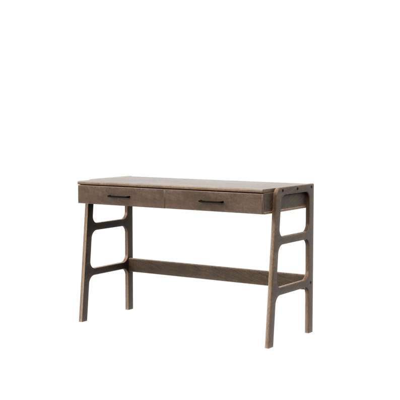 Mid Century Modern Desk With Drawers Desk for Office Etsy