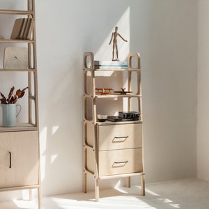 Ladder bookshelf, Scandinavian furniture, Japandi, Mid century modern bookcase, Midcentury home, Shelves, Shelving unit