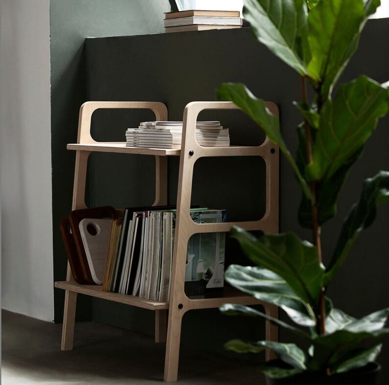 Scandinavian Bookcase Plywood Furnitures Home Office Etsy UK