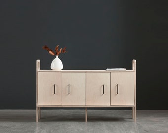 Credenza / Media Console / Wide Drawer Sideboard / Sideboard buffet / - Birch Plywood - Customise Design + Materials / Buffet