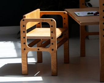Chaise pour enfants en pleine croissance, chaise pour enfants, meubles Montessori, ensemble table et chaises pour enfants, tout-petits, table et chaises pour enfants, cadeaux pour tout-petits